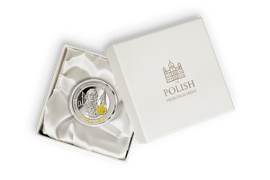 The Giants of Poland • #2 Kazimierz Casimir Pulaski (1745-1779) • 1 Ounce .999 Silver Proof • 45 mm • 24-ct Gold Accents